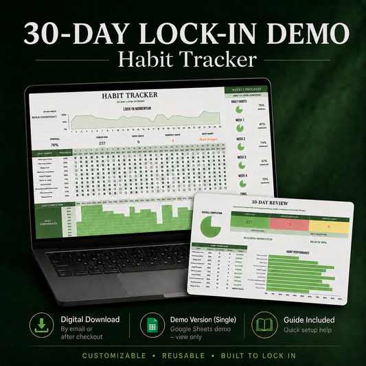 30-Day Lock-In Habit Tracker DEMO