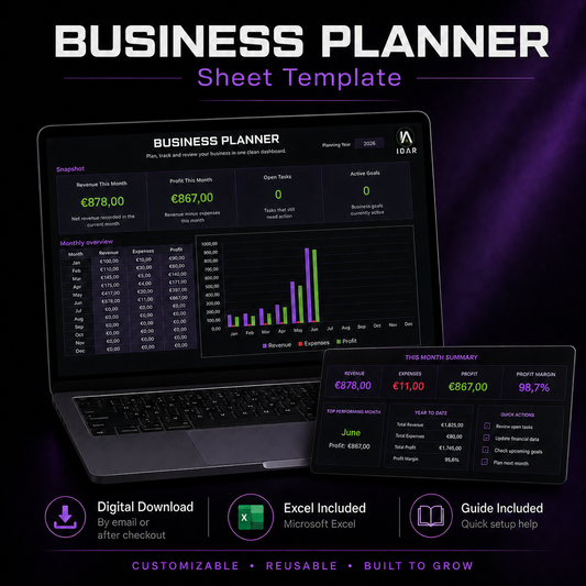 Business Planner – Sheet Template