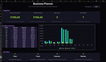 Business Planner – Sheet Template