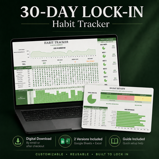 30-Day Lock-In Habit Tracker