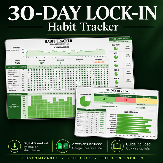 30-Day Lock-In Habit Tracker